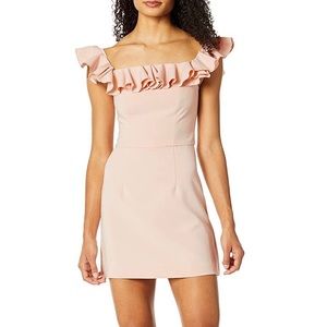 French connection blush ruffle mini dress - 8